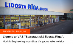 Moduls Engineering noslēdz līgumu ar VAS “Starptautiskā lidosta Rīga”