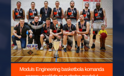 “Moduls Engineering” amatieru basketbola līgas komanda izcīna sudraba medaļu