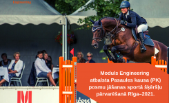 Moduls Engineering atbalsta Pasaules kausa (PK) posmam jāšanas sportā šķēršļu pārvarēšanā Rīga–2021.