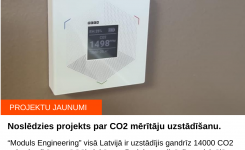“Moduls Engineering” noslēdz projektu par CO2 gaisa kvalitātes mērītāju uzstādīšanu