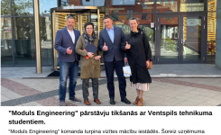 “Moduls Engineering” pārstāvji tiekas ar Ventspils tehnikuma studentiem