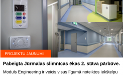 Pabeigta Jūrmalas slimnīcas ēkas 2. stāva pārbūve